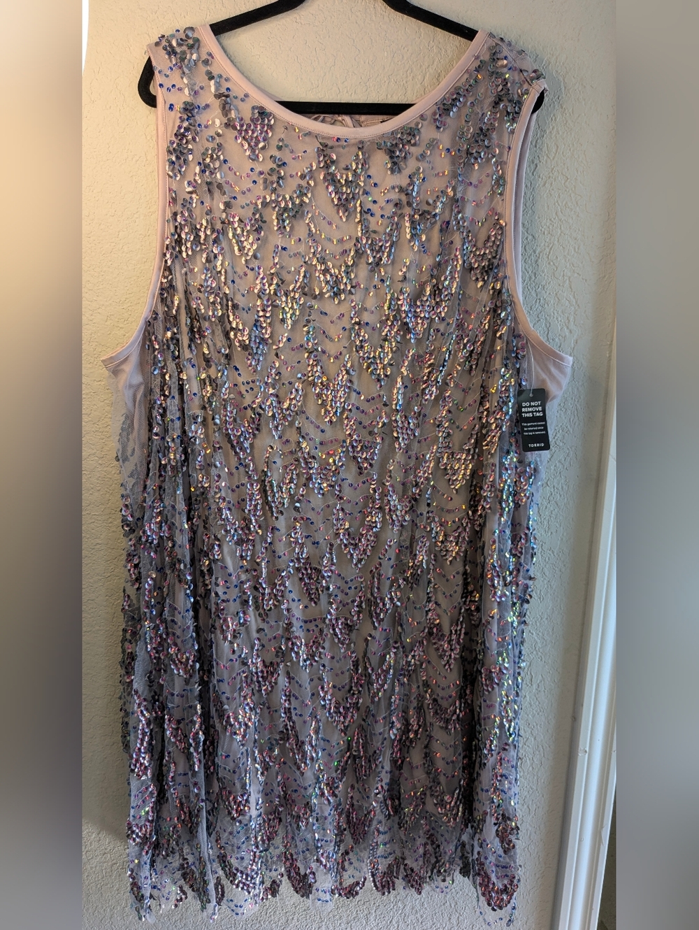 torrid Pink Iridescent Sequin Mini Dress